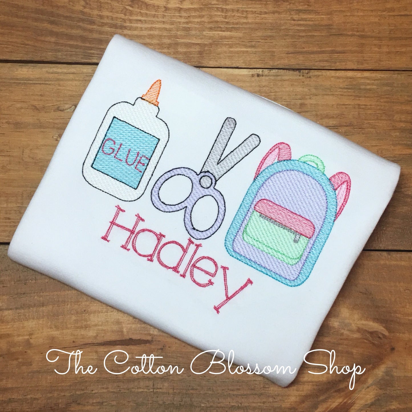 Monogrammed girls back to school shirt, SHIPS FAST, Back to school monogrammed sketch design shirt, Fast Shipping, girls back to School