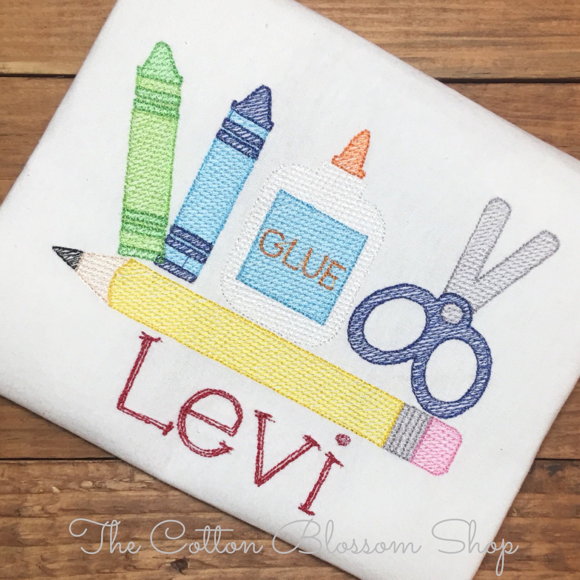Brother and sister matching Back to School shirt set, sibling shirt set, monogrammed school supplies, matching first day of school shirt