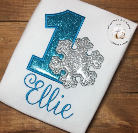 Winter ONEderland birthday shirt, snowflake birthday shirt, Ice princess birthday shirt, birthday shirt, princess birthday shirt, glitter