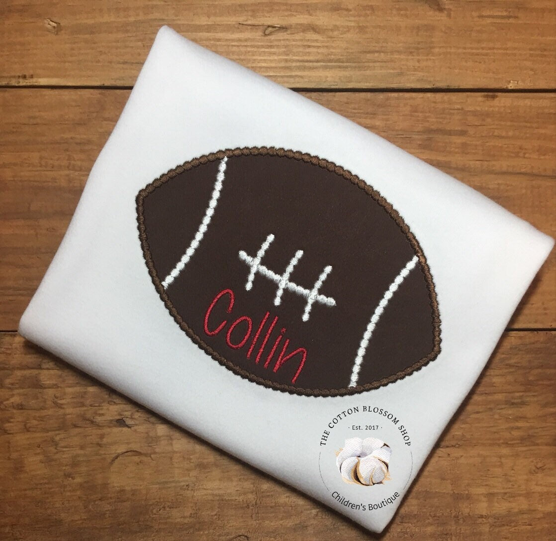 Matching monogrammed football shirts, brother sister matching football shirts, set, sibling shirts