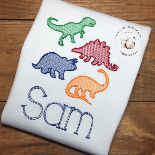 Boy's Dinosaur Sketch Shirt
