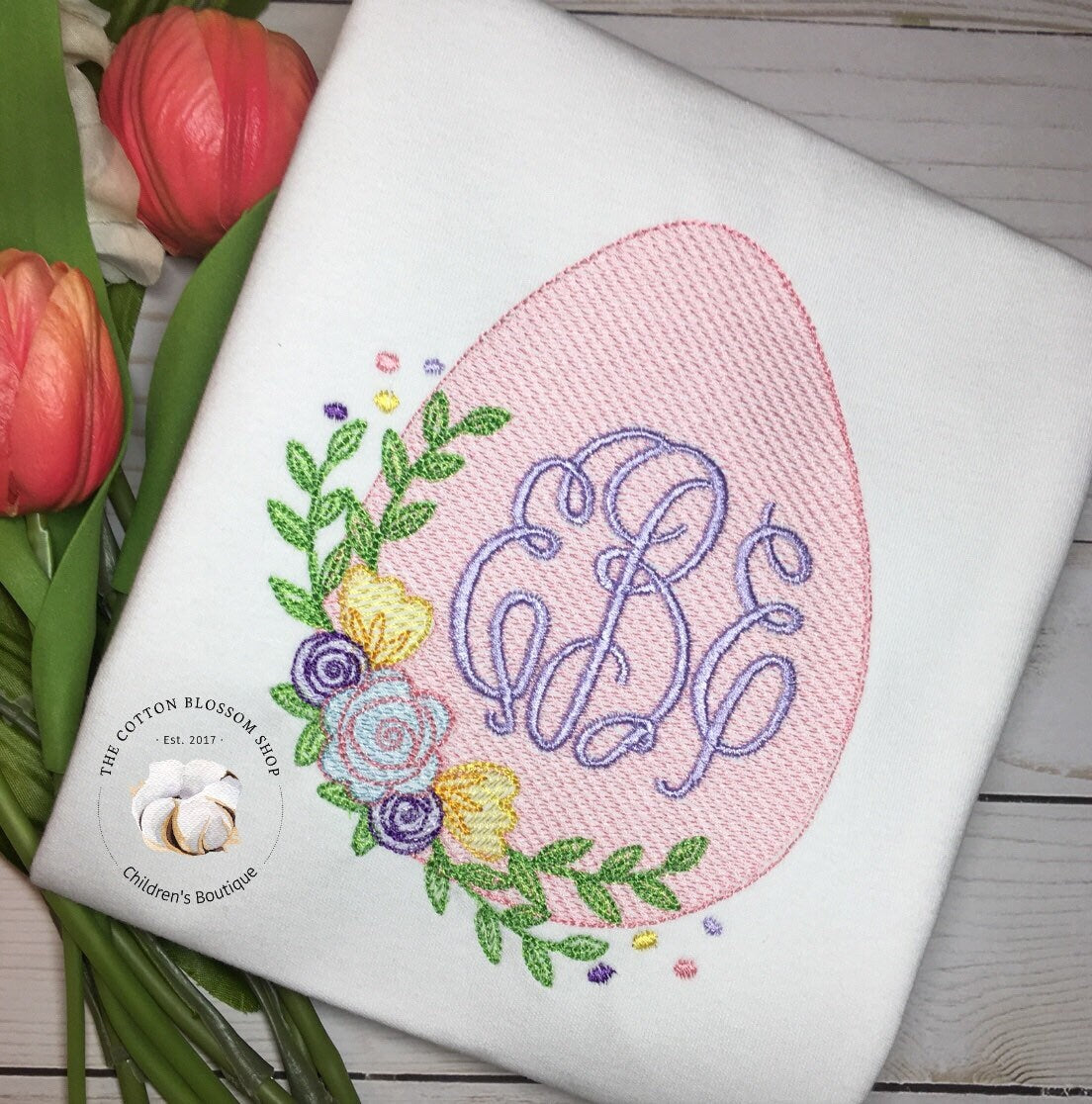 Personalized girls easter shirt, monogrammed Easter egg shirt