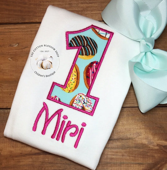 First birthday Donut birthday shirt, doughnut birthday shirt, Birthday donut shirt, donut birthday party shirt, one year old
