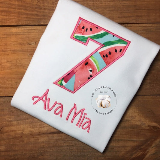 Watermelon birthday shirt, watermelon birthday, birthday shirt, watermelon birthday party, 7th birthday watermelon birthday outfit, 7 years