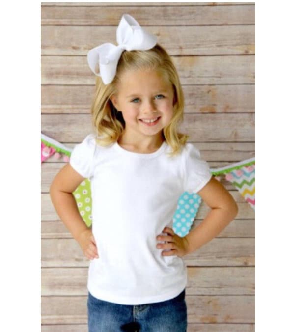 Girl's Back to School Sample Shirt, personalized apple appliqué shirt