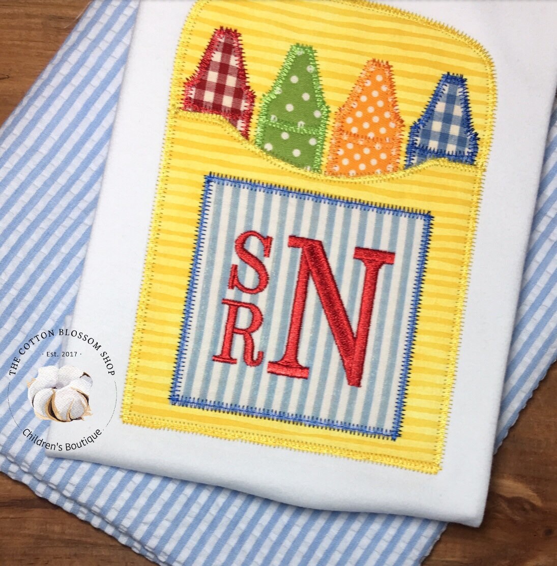 Boys Monogrammed Crayons box shirt,  first day of school shirt, boys back to school shirt, boys first day of school shirt, kindergarten