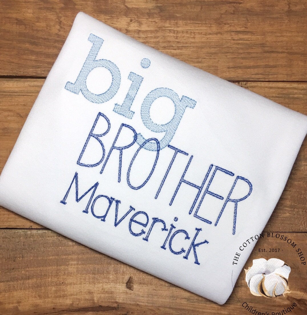 Big Brother shirt, big brother personalized shirt