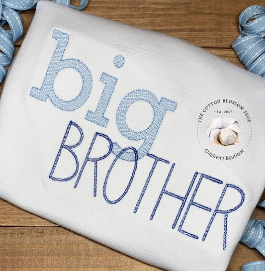 Big Brother shirt, big brother pregnancy announcement shirt, big brother embroidered shirt
