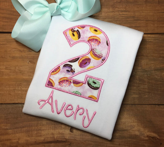 Donut birthday shirt, doughnut birthday shirt, Birthday donut shirt, donut birthday party shirt, 2nd birthday, two year old