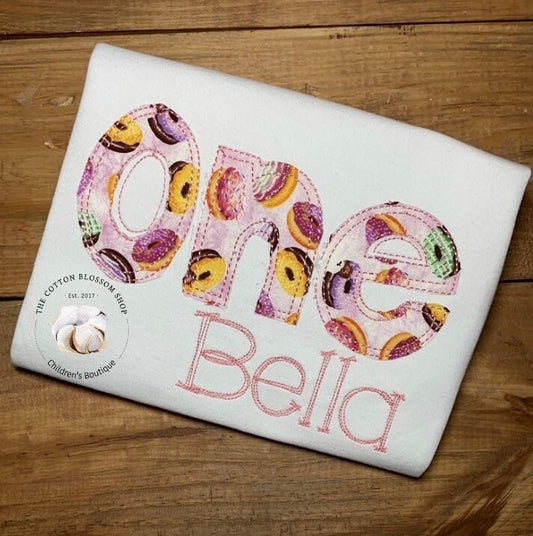 Donut birthday shirt, doughnut birthday shirt, Birthday donut shirt, donut birthday party shirt, 1st birthday, one year old, first birthday