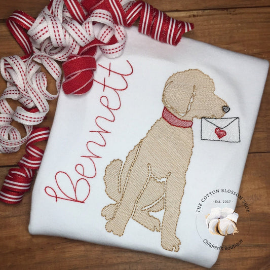 Boys puppy dog embroidered valentines shirt, boys valentines puppy dog shirt. boys valentine shirt, boys appliqué shirt, boys valentines day