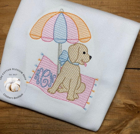 Girls summer beach shirt, Girls Beach Shirt, Monogrammed Shirt