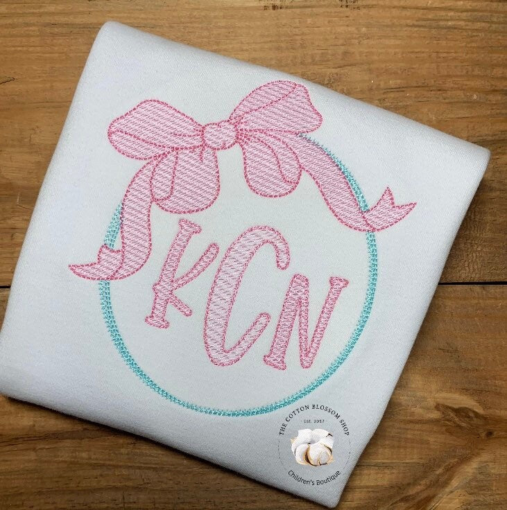 Girls monngrammed shirt, girls applique monogram shirt