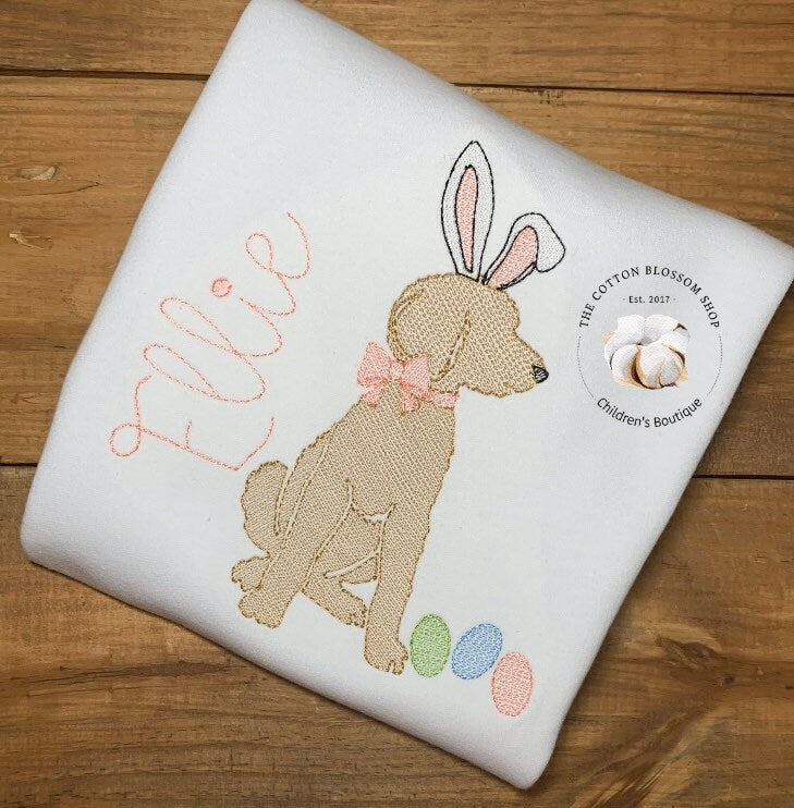 Personalized girls easter shirt, monogrammed Easter bunny shirt