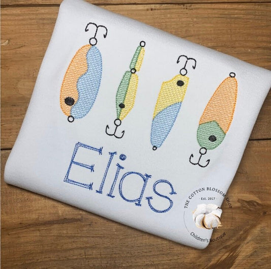 Boys fishing lures personalized Shirt