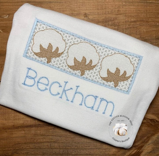 Boys Faux Smock Cotton Shirt- Personalized shirt
