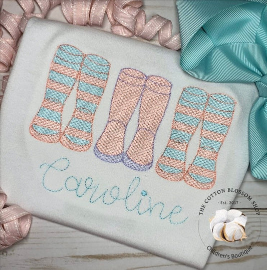 Girls rain Boots Shirt, rainy day embroidered personalized shirt