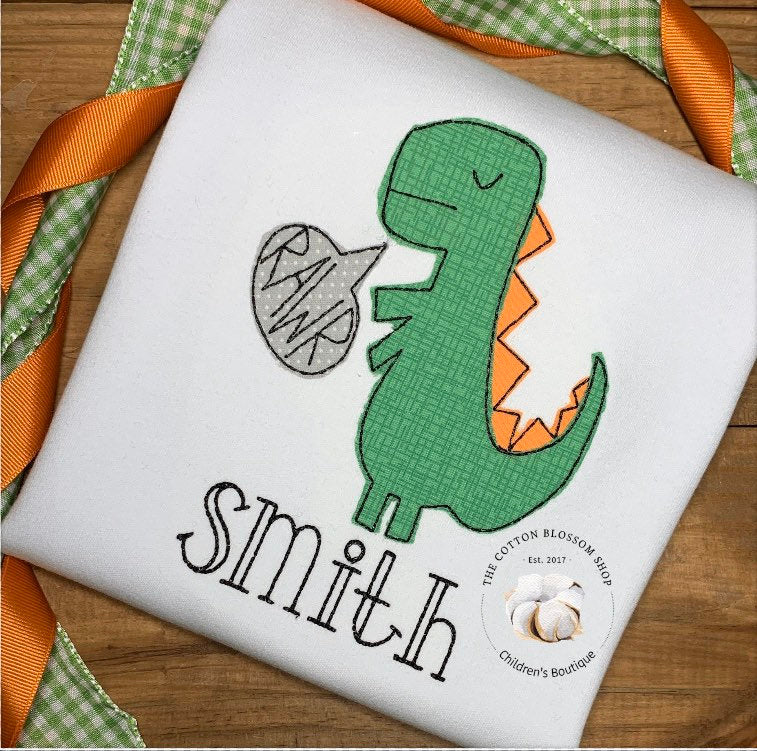 Boy's Dinosaur applique Shirt