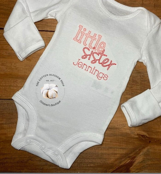 Little Sister shirt, little sister personalized shirt