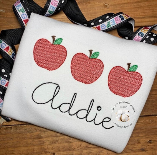 Back to School Monogrammed apple shirt, girls back to School shirt, personalized apple shirt, monogrammed apple shirt, back to school shirt