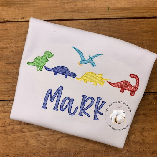Boy's Dinosaur Monogrammed Shirt