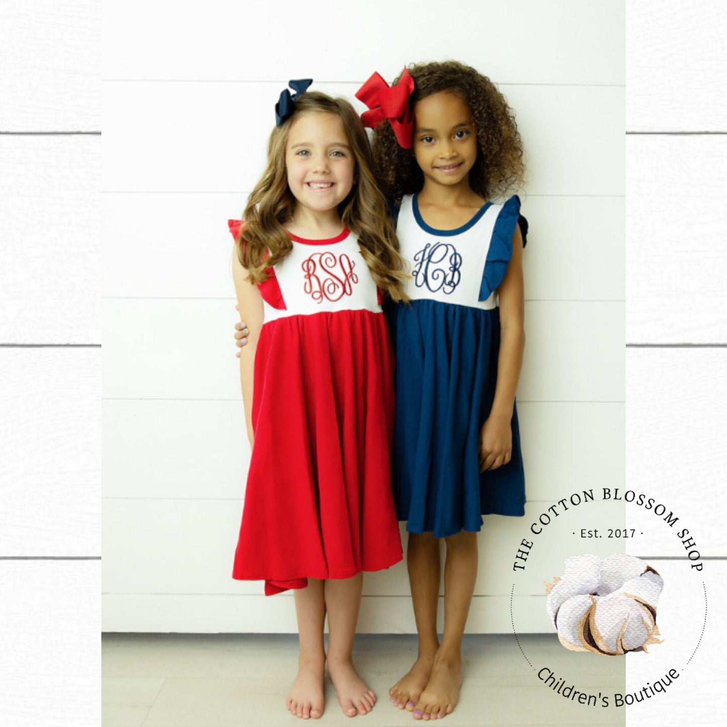 Girl's Patriotic - Fourth of July - Monogrammed Dress