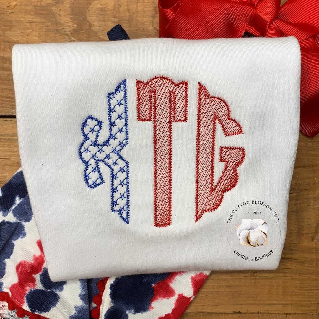 Brother and sister matching 4th of July shirts, sibling shirt set, matching patriotic appliqué shirts, brother sister matching 4th of july