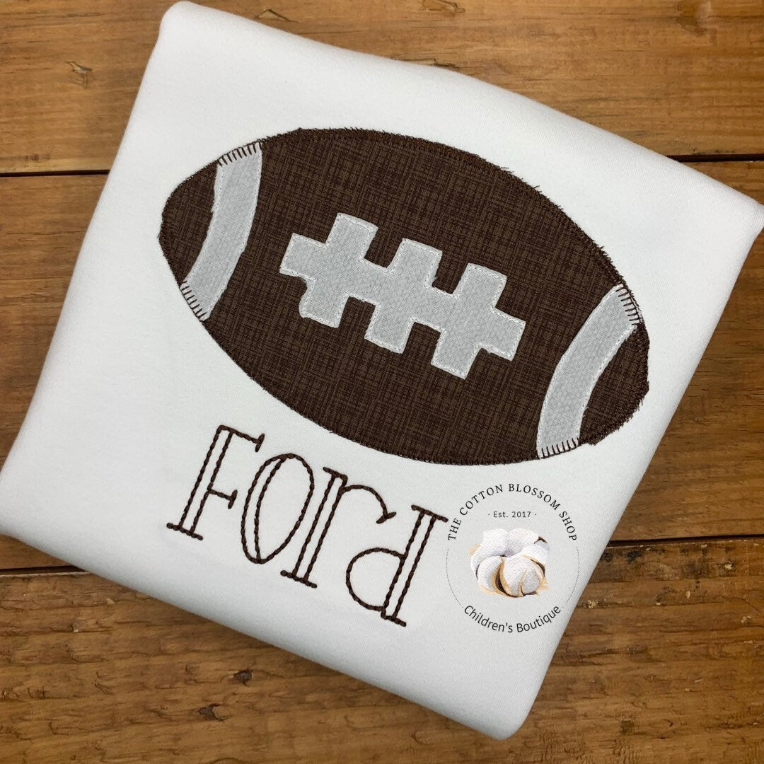 Boys Football Applique Shirt - boys football Shirt