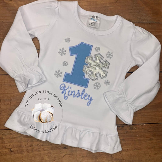Snowflake birthday shirt, froze birthday shirt, ice Princess birthday shirt, snowflake birthday, first birthday shirt