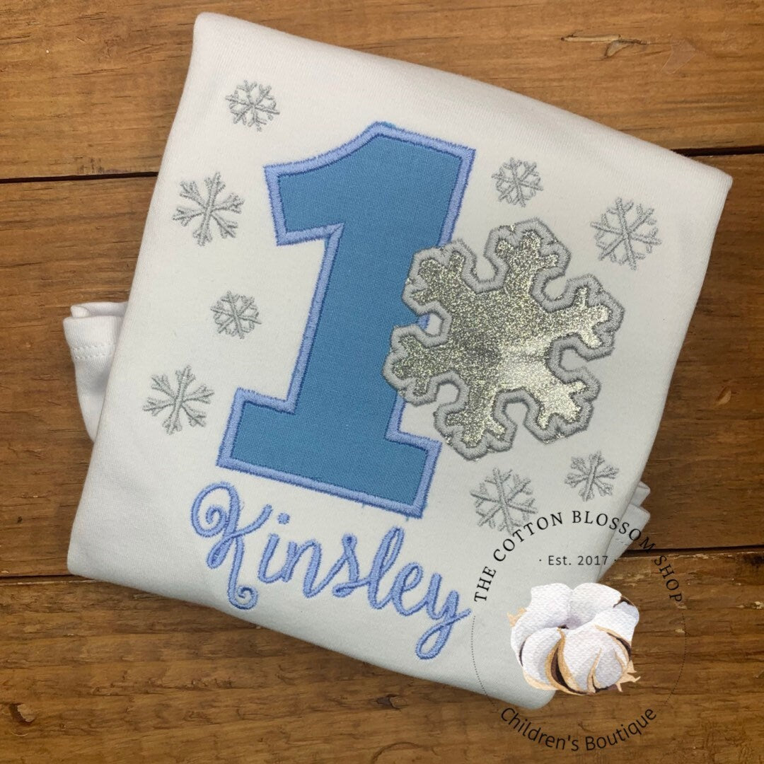 Snowflake birthday shirt, froze birthday shirt, ice Princess birthday shirt, snowflake birthday, first birthday shirt