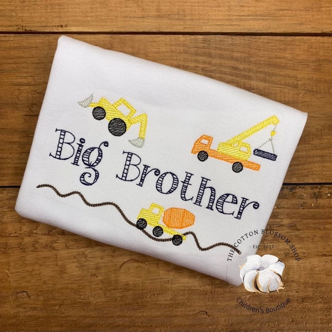Big Brother shirt, big brother construction shirt, construction shirt for big brother