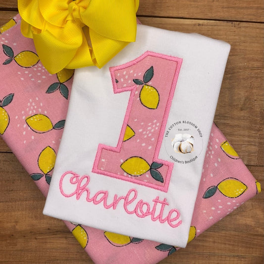 Girls 1st birthday pink lemonade birthday shirt, first birthday shirt, lemon birthday shirt, pink lemonade birthday, summer birthday