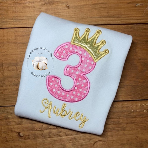3rd birthday Princess shirt glitter crown, princess shirt, princess glitter crown birthday outfit, 3rd birthday princess outfit
