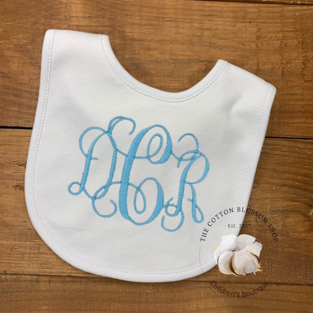 Baby girls bib, newborn coming home bib, newborn bib, boutique baby monogrammed name bib