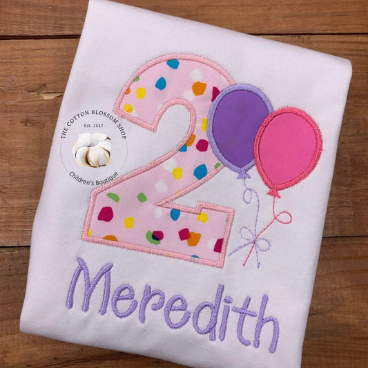 Girls Two birthday shirt, 2 year old birthday outfit, girls birthday two shirt, confetti birthday shirt, two shirt, birthday, pink, purple