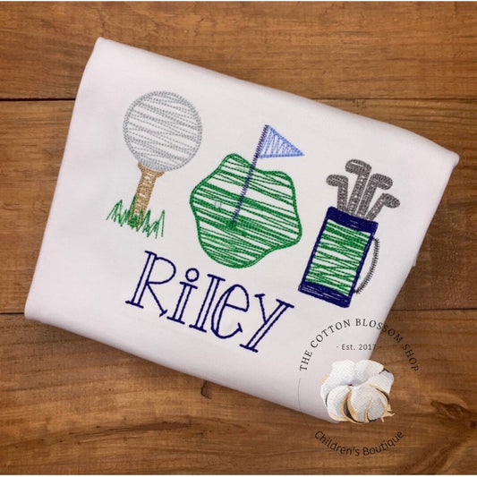 boys golf personalized shirt