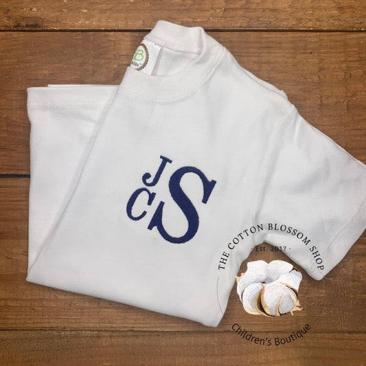 Boys Monogrammed shirt, personalized shirt, boys stacked monogram shirt, boys summer shirt, boys beach shirt, boys vacation shirt