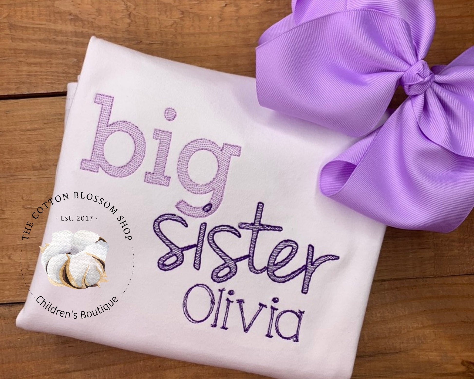 Big Sister Shirt, purple, lavender, monogrammed shirt, big sister, baby announcement